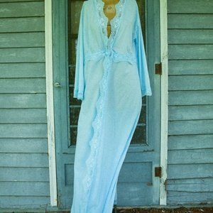 Long Sheer Baby Blue Robe